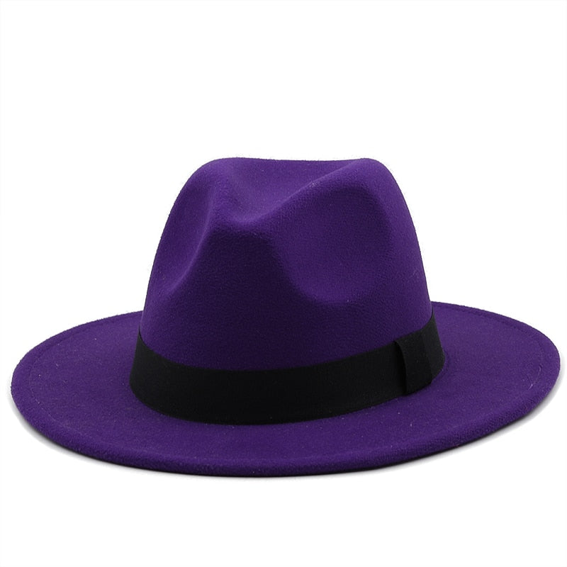 GUSTAV Men's Felt Fedora Hat in Purple