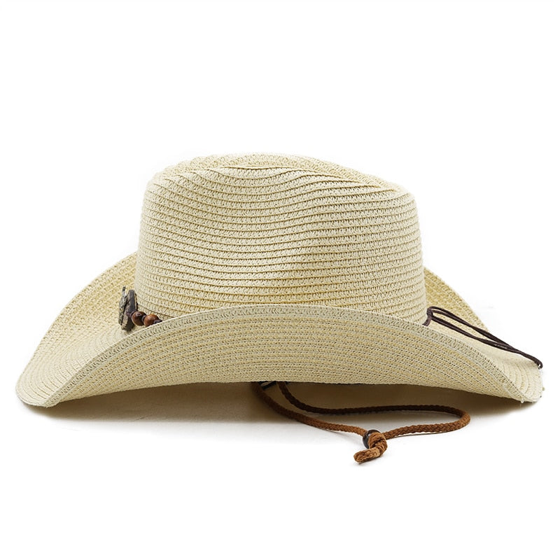 CYAXARES Men's Straw Cowboy Hat