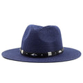 CLATIRA Fedora Hat in Navy Blue