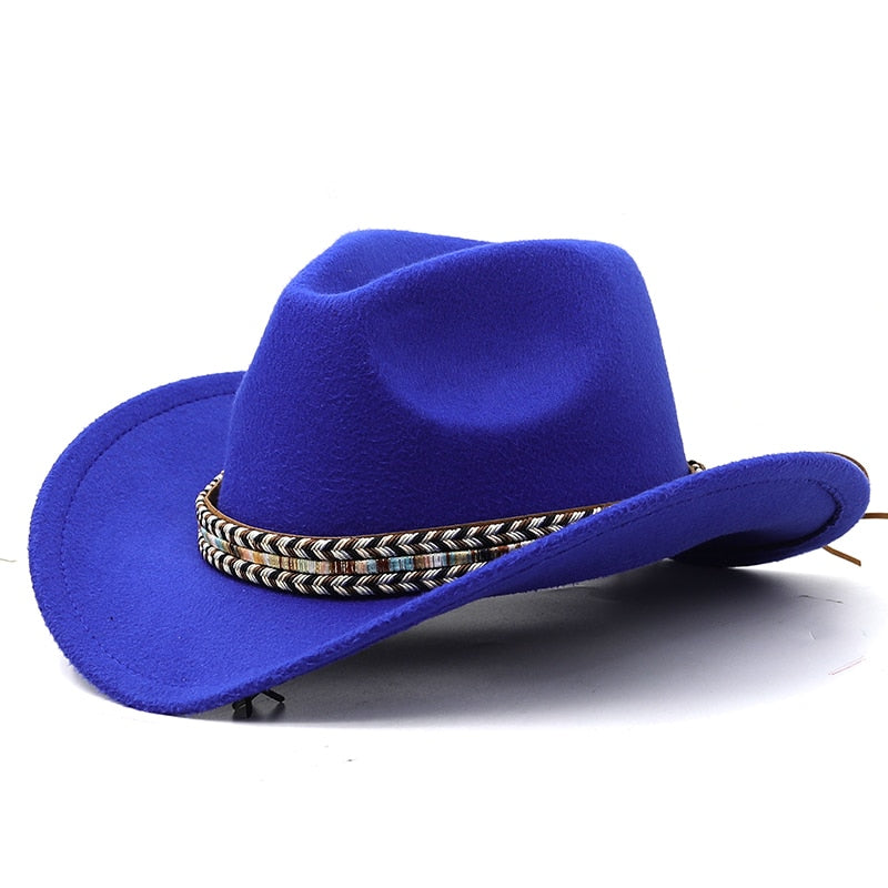 LORANA Fedora Hat in Blue