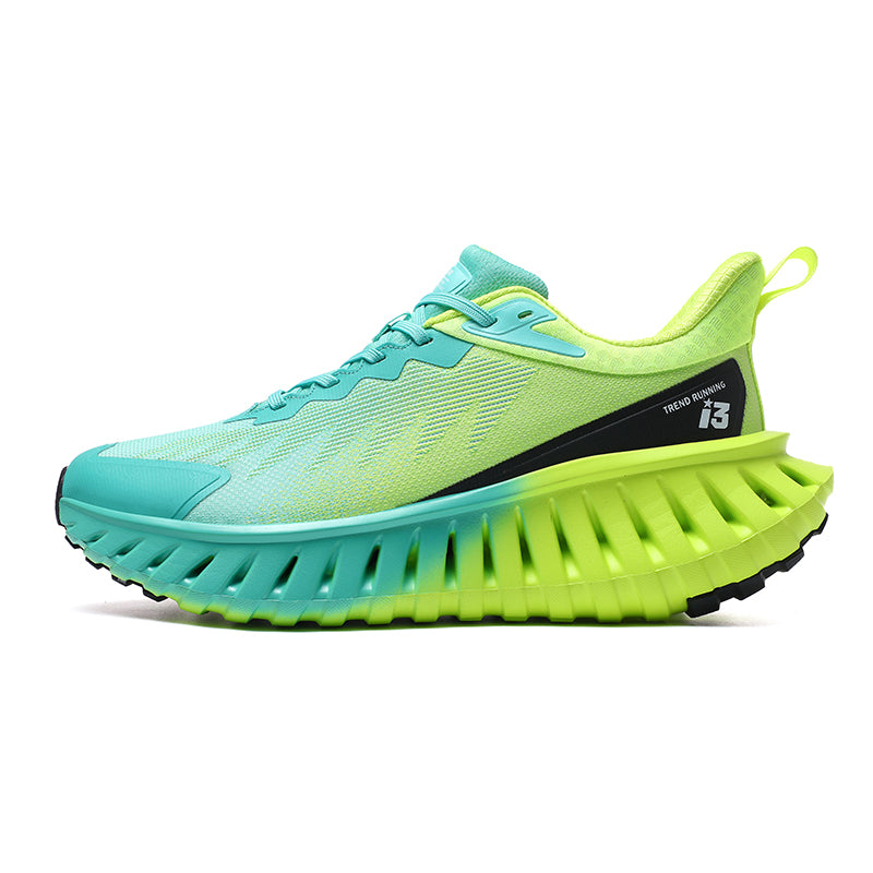 'Zenovortex Drift' X9X Sneakers in Hyper Aqua/Neon Green