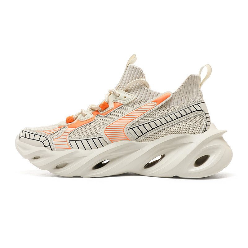 ‘Arctic Pulse’ X9X Sneakers in Beige/Orange