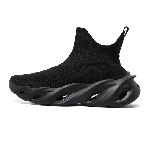 'Horizon Cascade' X9X Sneakers in Carbon Black