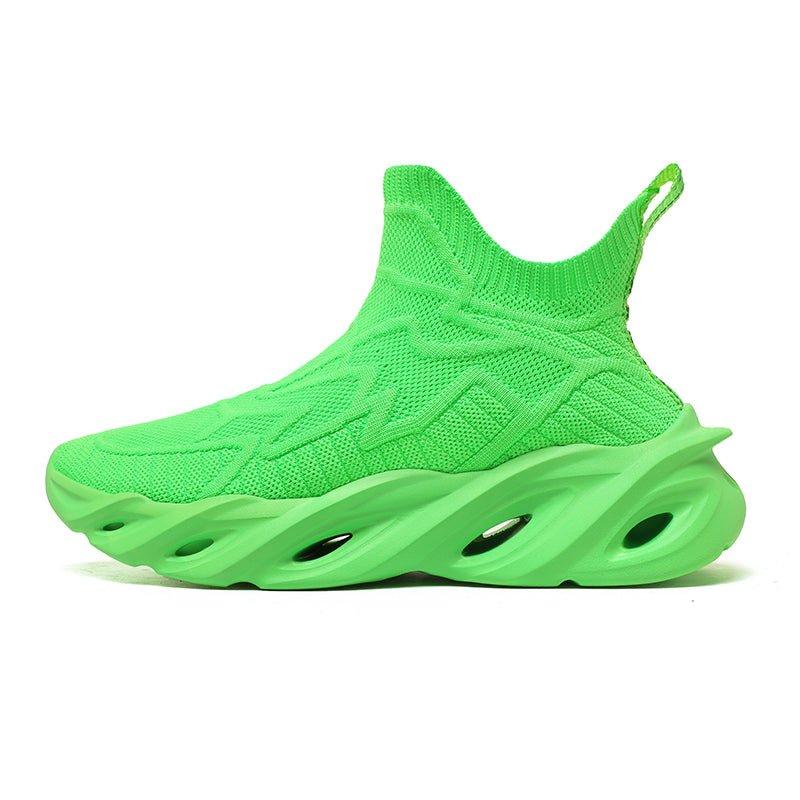 'Horizon Cascade' X9X Sneakers in Neon Green