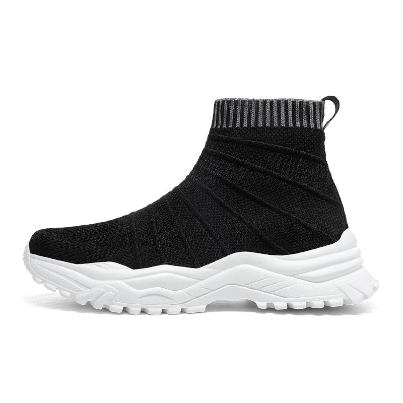 MEDORA Sock Sneakers in White/Black