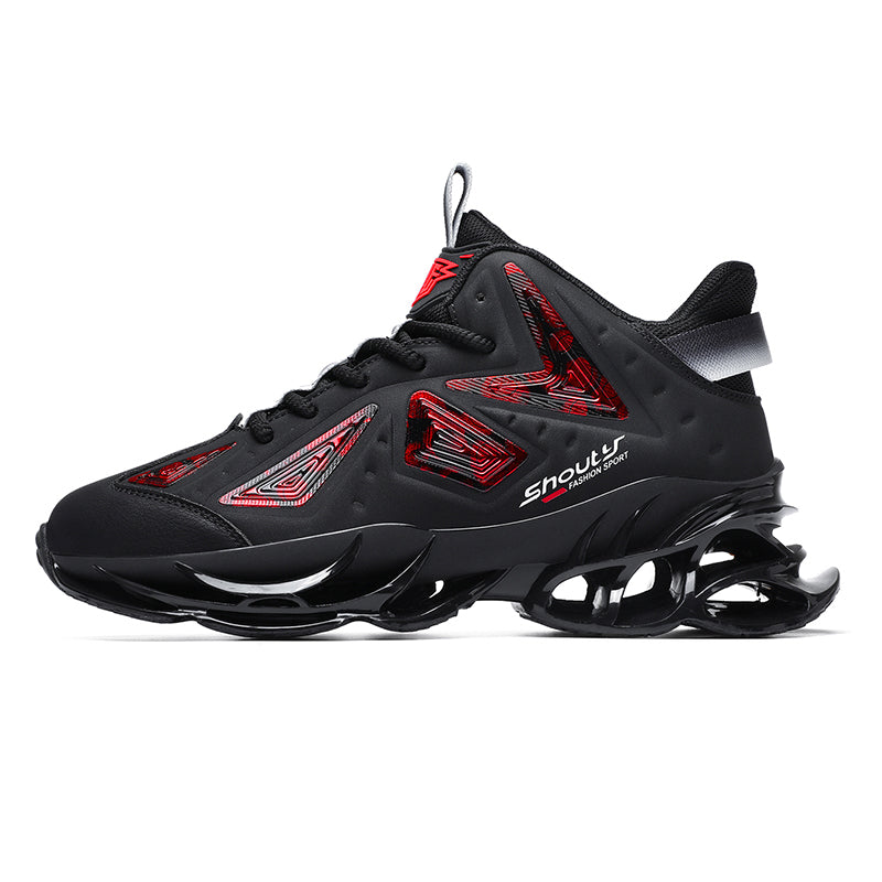 ‘Blizzard Frost’ X9X Sneakers in Carbon Black/Red