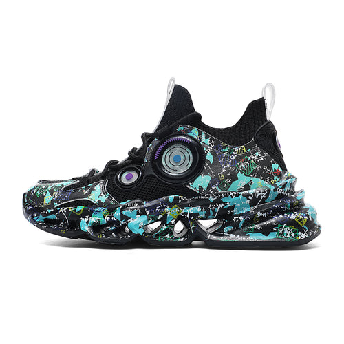 'Dragonfire' X9X Sneakers in Carbon Black