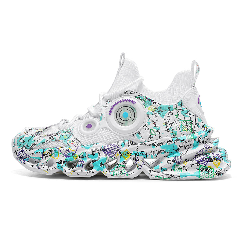 'Dragonfire' X9X Sneakers in Ghost White