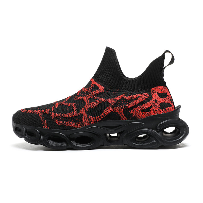 ‘Stealth Phantom’ X9X Sneakers in Carbon Black/Red