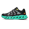 'Velvet Strike' X9X Sneakers in Black/Aqua Green