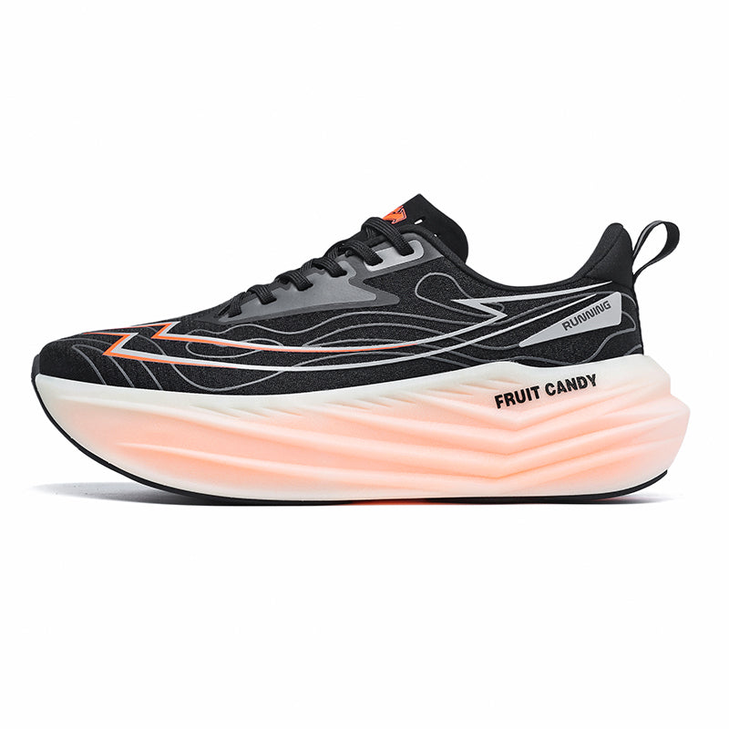 ‘Vortex Spire’ X9X Sneakers in Midnight Black/Orange