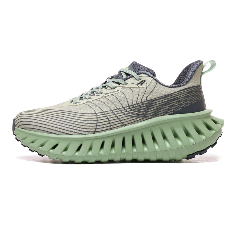 ‘Quantum Wing’ X9X Sneakers in Green/Gray/Beige