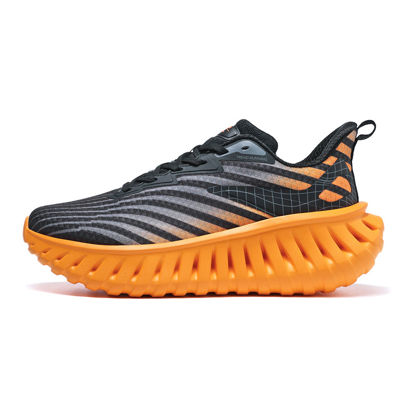 ‘Flux Armor’ X9X Sneakers in Black/Fiery Orange