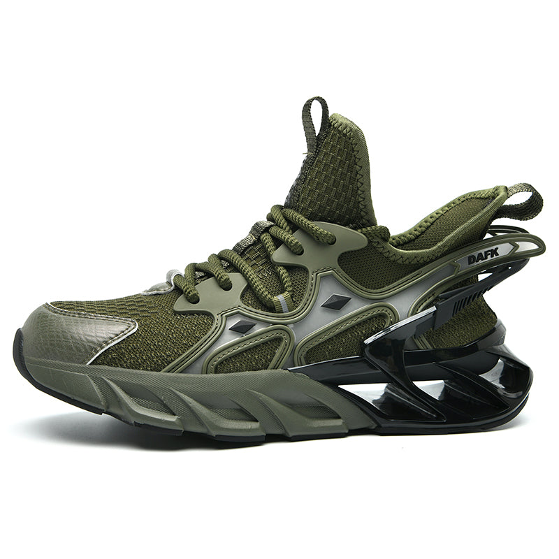 ‘Quartz League’ X9X Sneakers in Olive Green