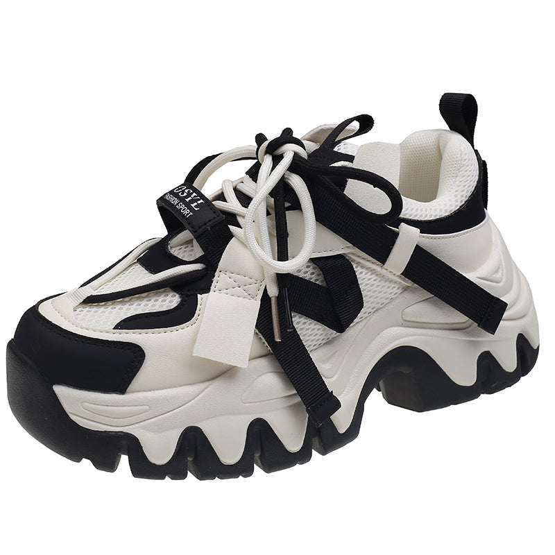 CLARA Chunky Sneakers in Black/White