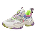 GABBY Chunky Sneakers in White/Green