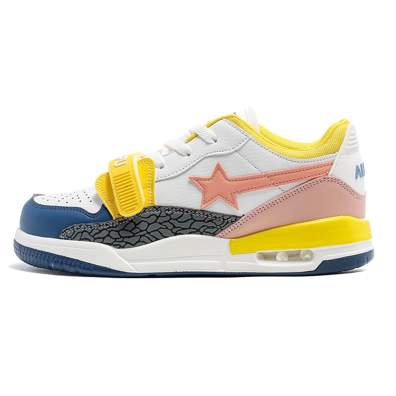 'Stride Pulse' X9X Sneakers in Blue/Yellow/Orange