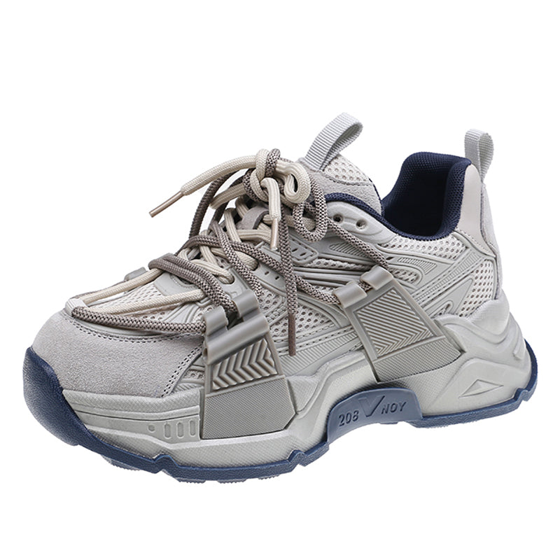 HEIDI Chunky Sneakers in Gray/Blue