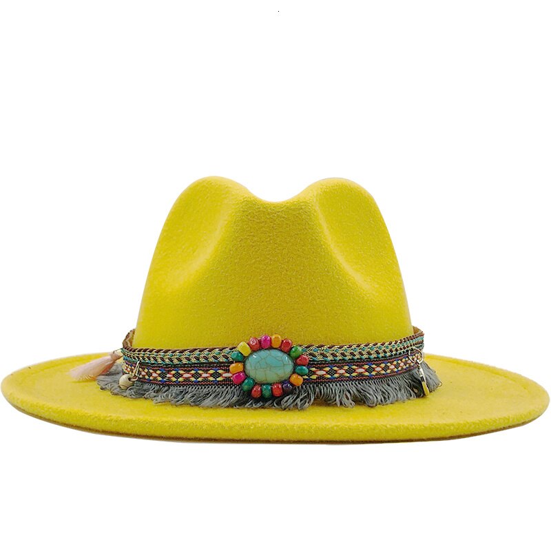 ERIN Fedora Hat in Yellow