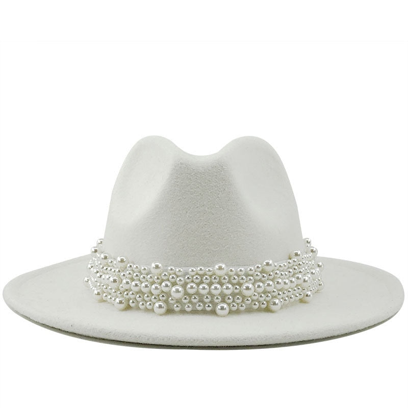 YAEL Pearl Hat in White