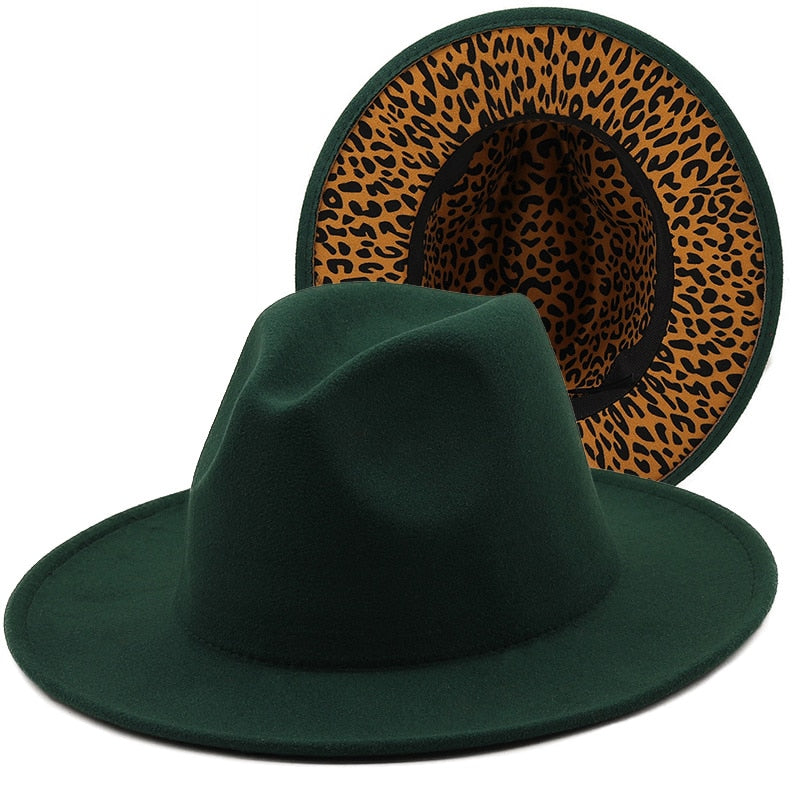 ELENI Fedora Hat in Dark Green