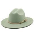 EDMUND Men's Felt Fedora Hat in Mint Green