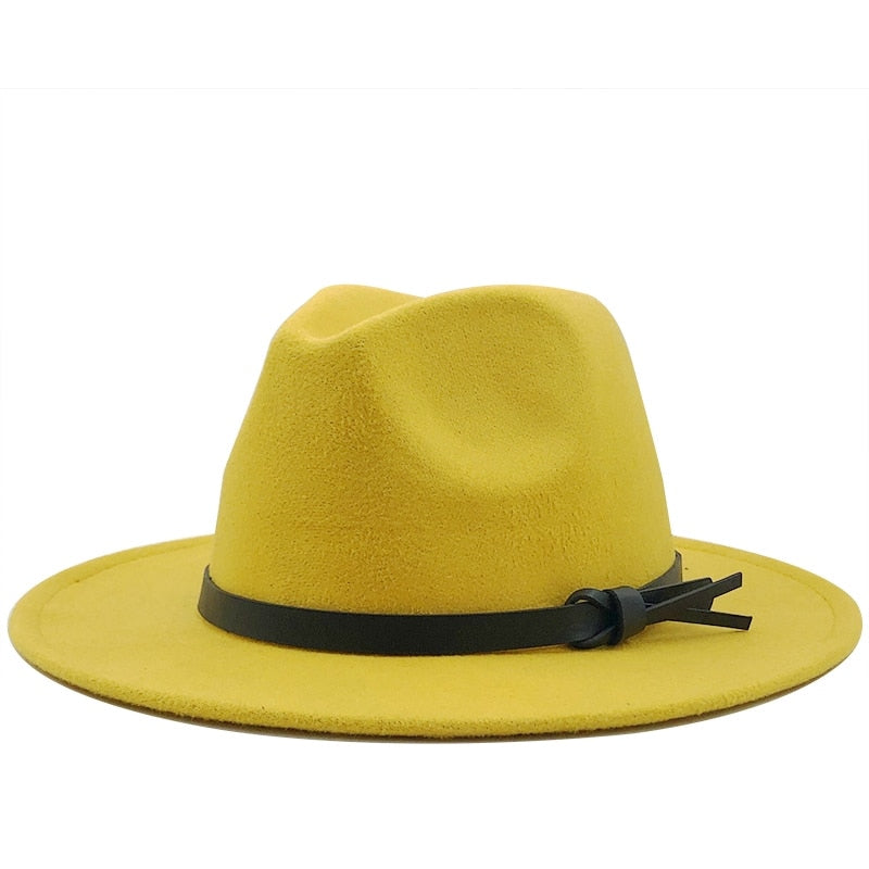 ARTHUR Men's Felt Fedora Hat in Yellow