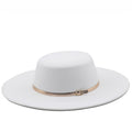 ADELE Boater Hat in White