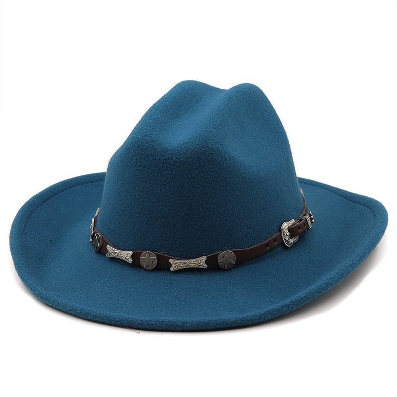 FRANCIS Men's Felt Fedora Hat in Deep Lake Blue