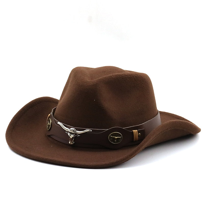 EDWIN Men's Felt Cowboy Hat in Brown
