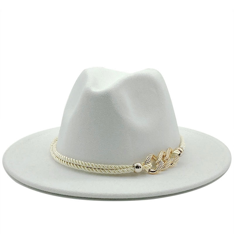 MERCELLA Fedora Hat in White