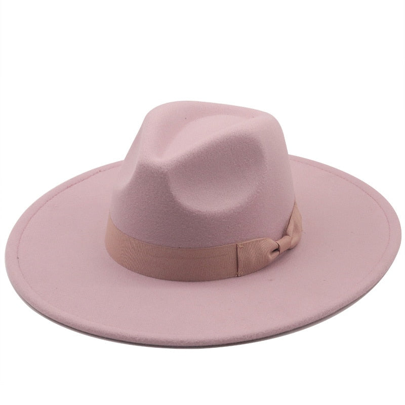 CHARLES Men's Felt Fedora Hat in Pink