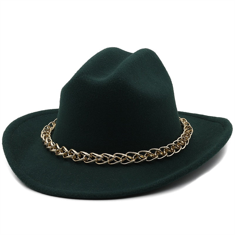 SARAHA Fedora Hat in Green