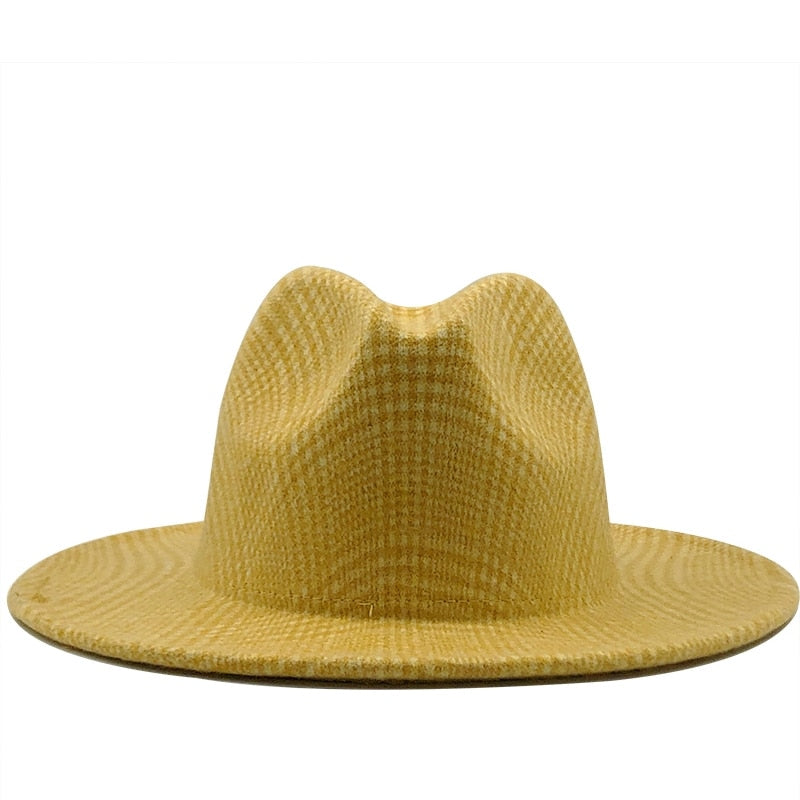 HENRY Men's Felt Fedora Hat in Yellow