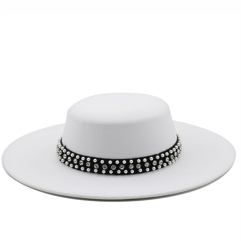 BRIELLA Fedora Hat in White