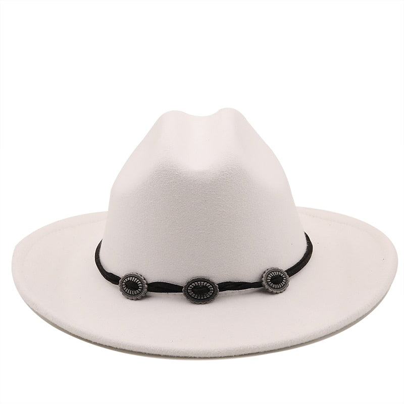 GEORGE Men's Felt Fedora Hat in White