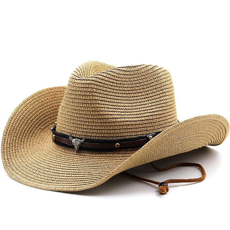 CONSTANTINE Men's Straw Cowboy Hat in Light Khaki