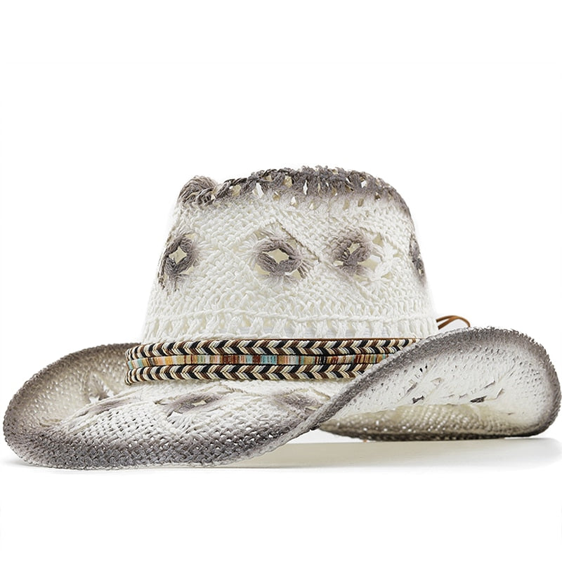 ANYARA Cowboy Hat in White