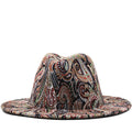 EASTYN Fedora Hat in Black/Red/Orange