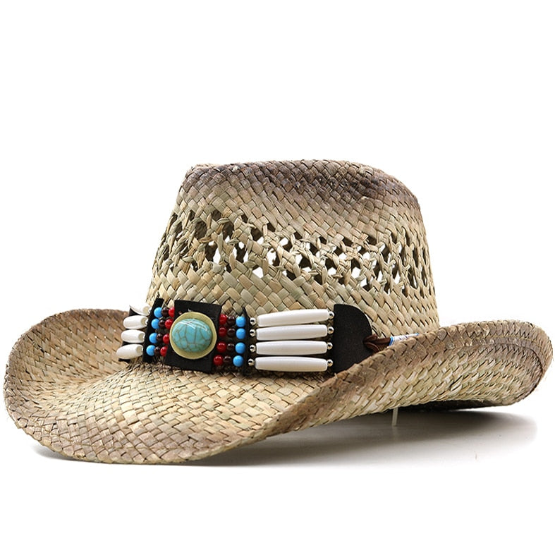VAINEL Cowboy Hat in Beige/Brown