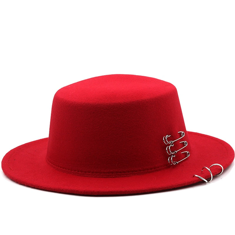 REILYNN Fedora Hat in Red