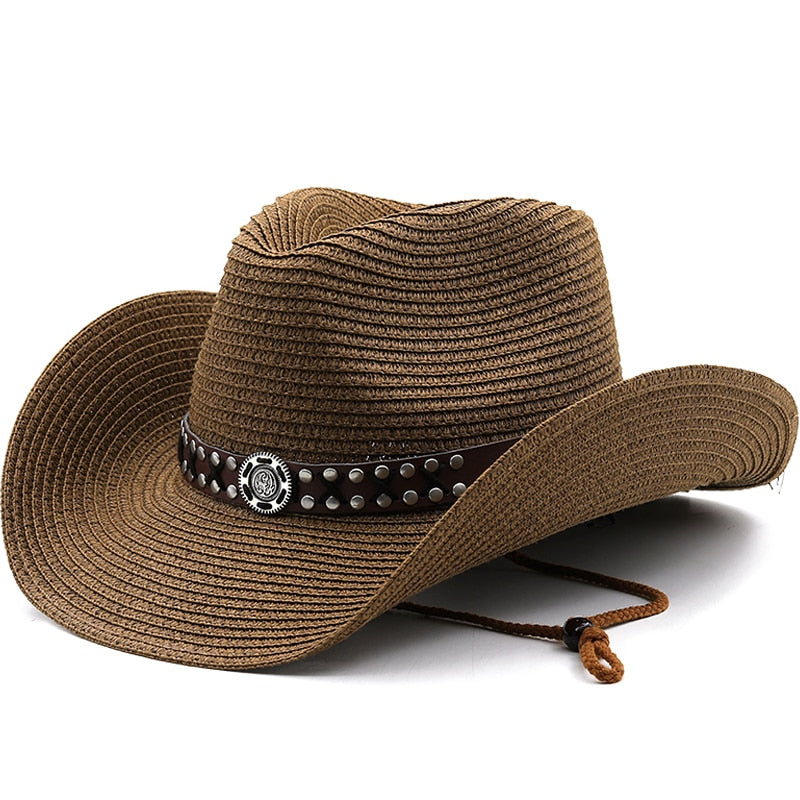 JAIME Men's Straw Cowboy Hat in Brown
