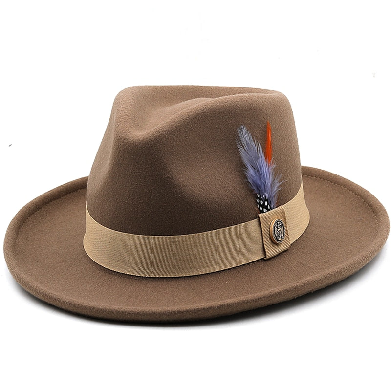 ALFRED Men's Felt Fedora Hat in Brown