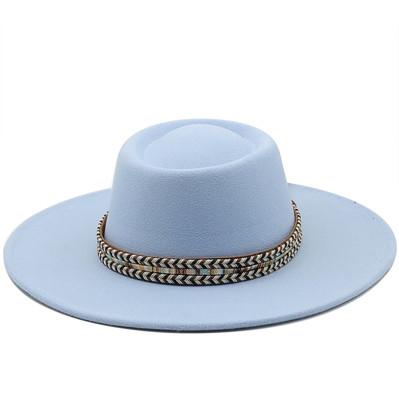 REBA Fedora Hat in Sky Blue