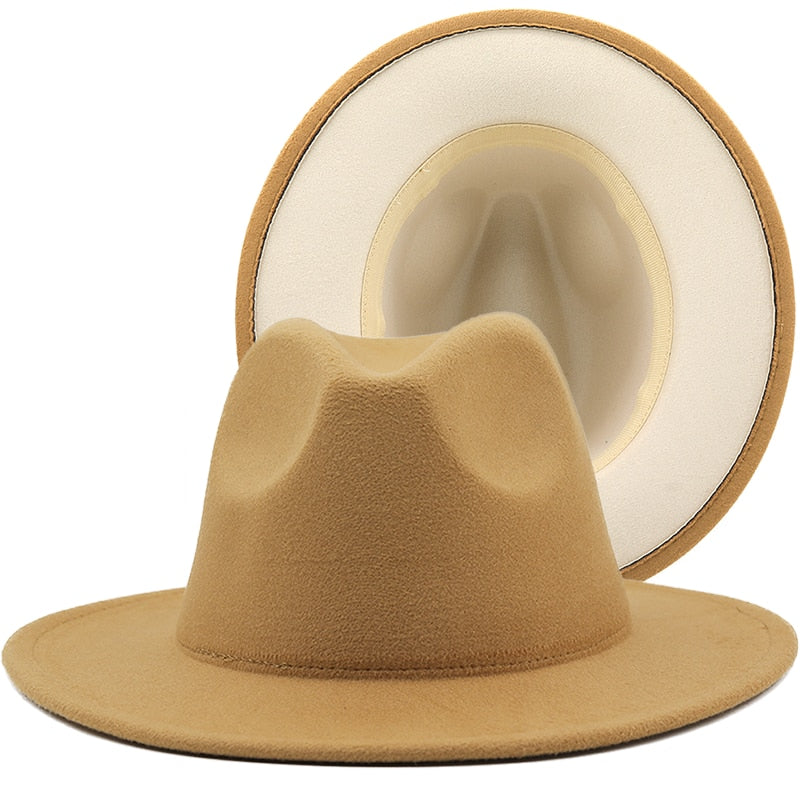 SKYLA Fedora Hat in Tan/Beige