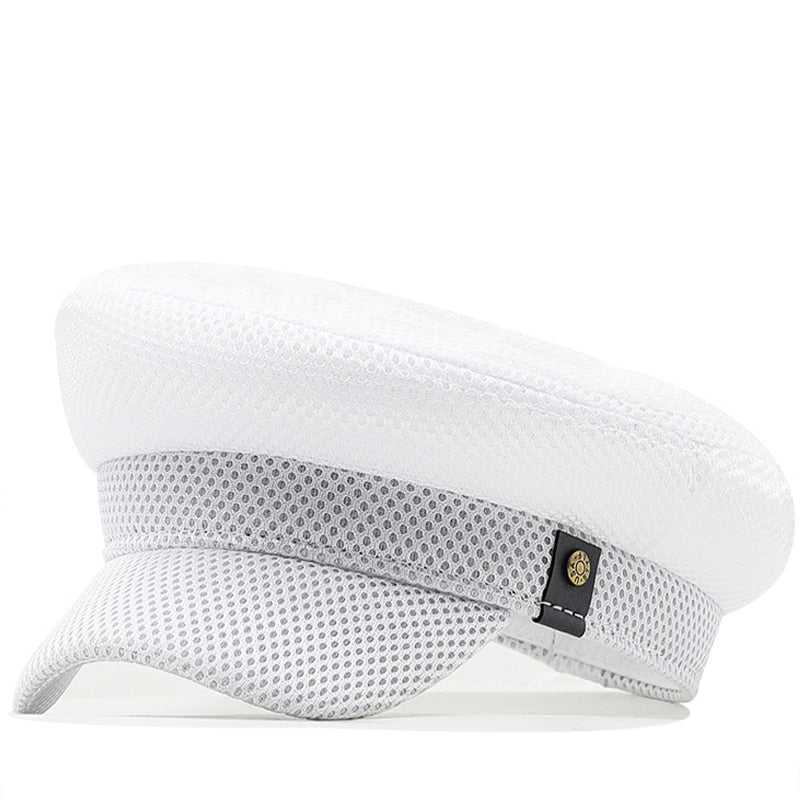 ATARAH Military Hat in White