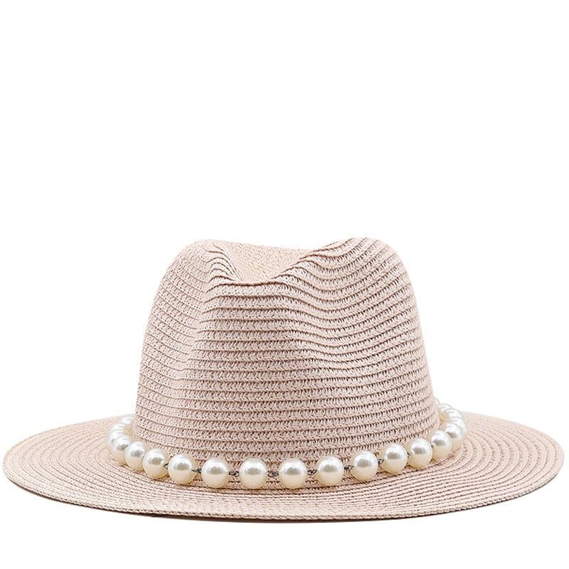 ROSHINE Panama Hat in Pink