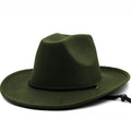 LEONIDAS Men's Felt Cowboy Hat in Green