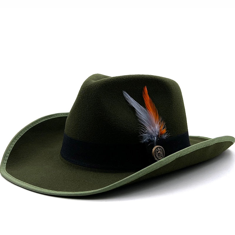 MERYL Cowboy Hat in Green