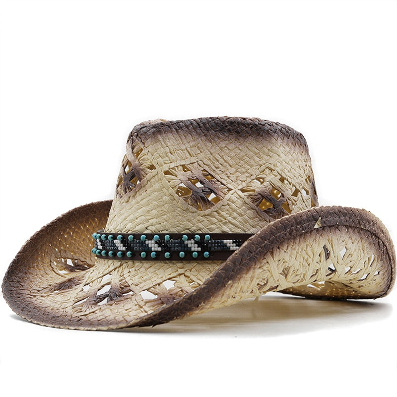 ZELDA Cowboy Hat in Beige/Brown